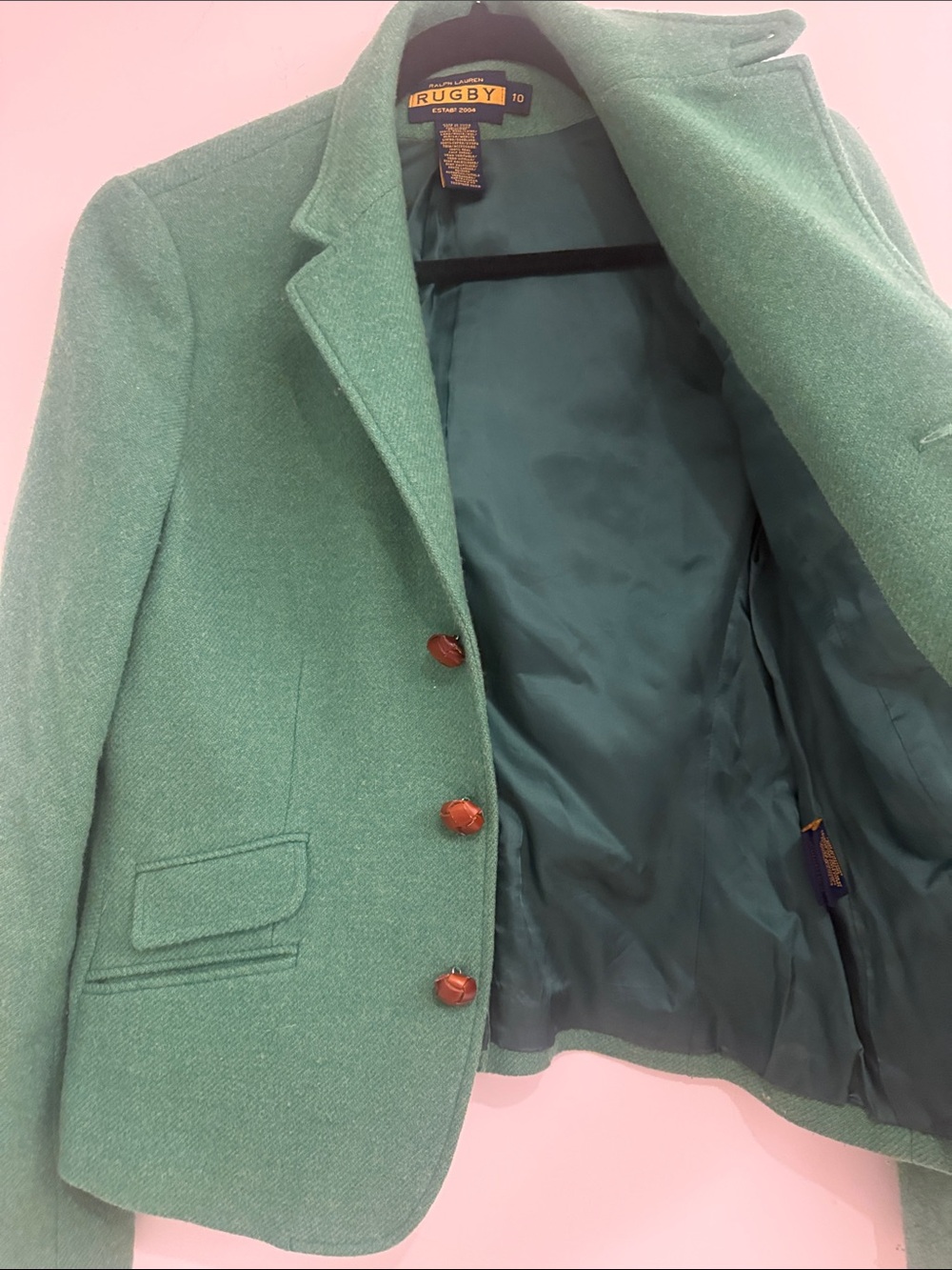 Rugby Ralph Lauren Green Wool Blazer - Picture 13 of 13